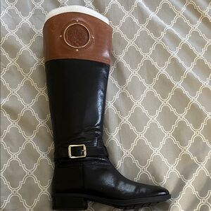 Vince Camuto Women's Tall Riding Boot in Black and Brown